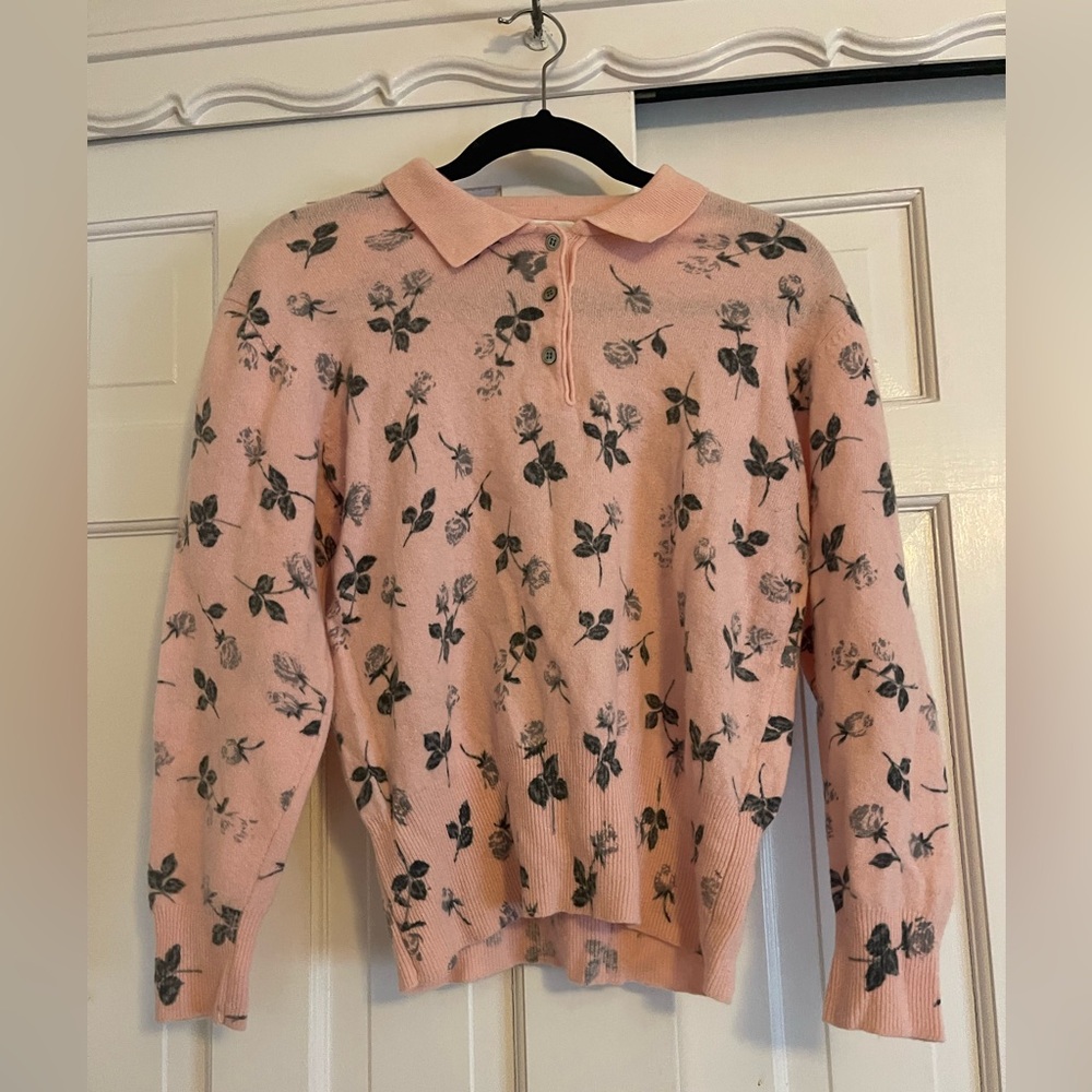 Floral Pink Sweater